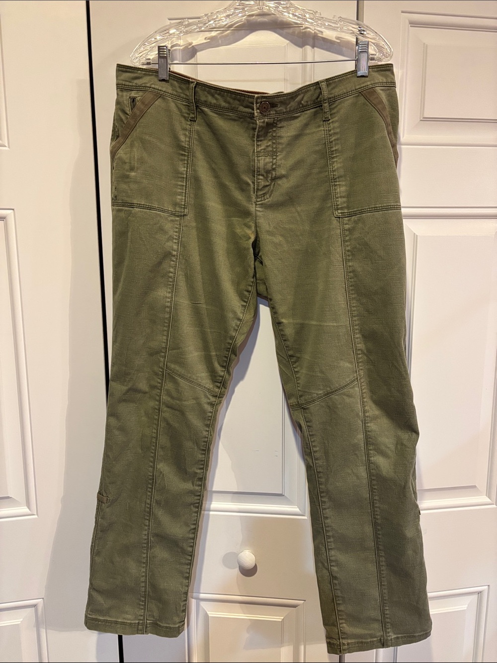 L.L. Bean Olive Straight-Leg Cargo Pants